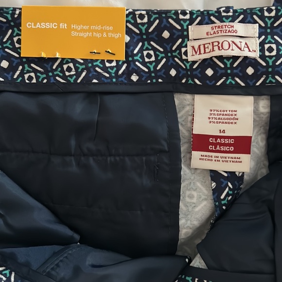 Merona Higher Mid-Rise Leg Classic Fit Straight hip and thigh Size 14 like new - Picture 4 of 11